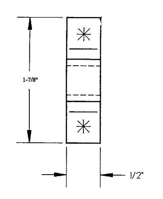 Zinc Rod Guide for 5/16" Dia. Rods - No Holes - Image 2