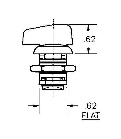Thumb Lock Quarter-Turn Cam Lock - Offset - Model B - Image 3