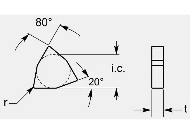 Trigon Negative Turning Blank - 0.747 / 0.753 in - Image 1