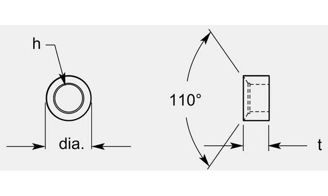 Precision Round Negative with Hole and Countersink, 0.389-0.395 in - Image 1