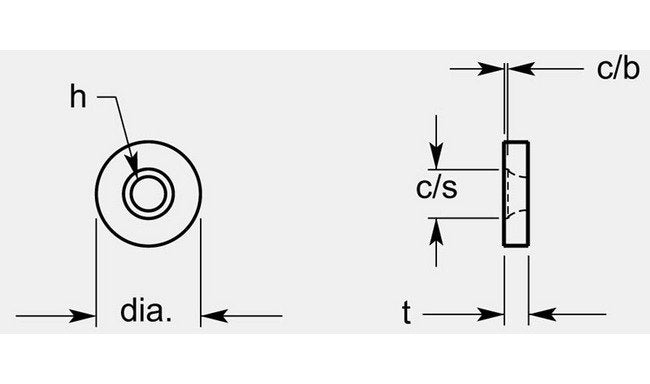 ISO Style Round Negative Turning Blank, 0.228 / 0.236 in - Image 1