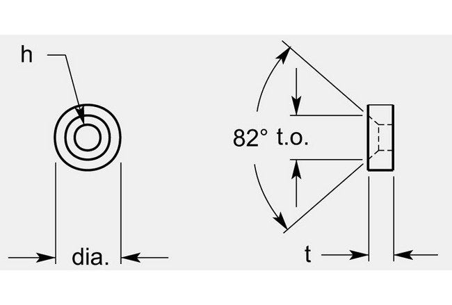 Precision Round Negative Turning Blank with Hole & Countersink 0.389 / 0.395 in - Image 1