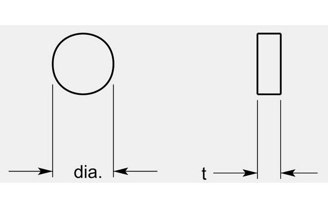 Precision Round Negative Turning Blanks, 0.166/0.174 in Thickness - Image 1