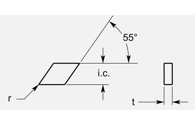 Precision Diamond Negative Turning Blank, 0.260/0.268 in Thickness - Image 1