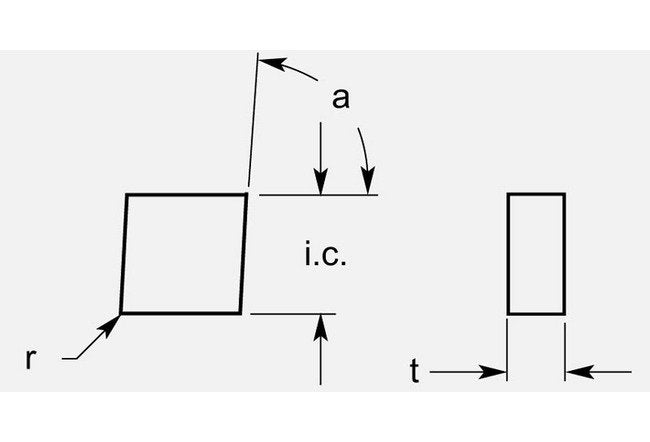 Premium Diamond Negative Turning Blanks, 0.198 / 0.206 in - Image 1