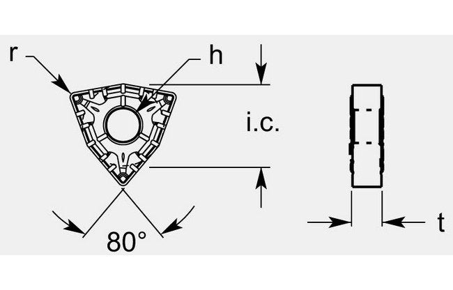 Trigon Negative FA Chipbreaker with Hole 0.196/0.202 in - Image 1