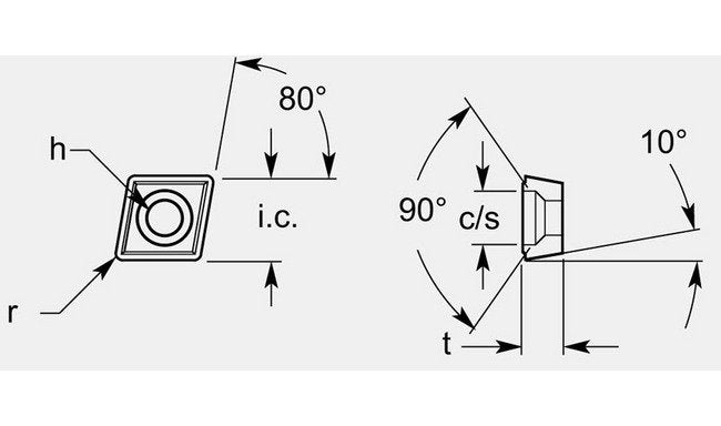 Premium Diamond Positive Chipbreaker with Built-in Hole, 0.186/0.191 in - Image 1