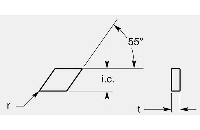 Premium Diamond Negative Turning Blank, 0.267 / 0.273 in - Image 1