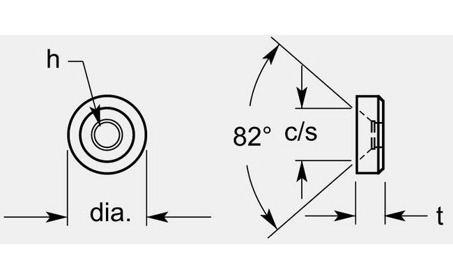 Precision Round Negative with Hole and Countersink, 0.497 - 0.503 in - Image 1
