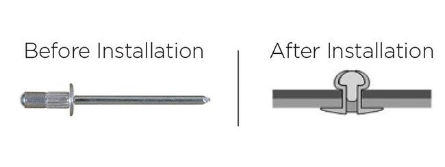 3.2mm U-Fix Aluminum/Stainless Steel X-Large Head Rivet - Image 2