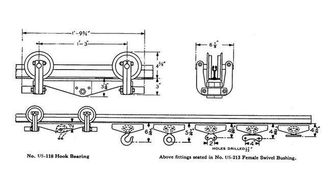 US Monorail 2000 lb Capacity Four Wheel Trolley - Image 2