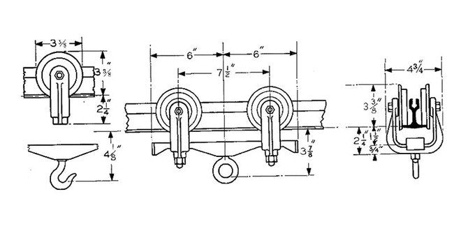 500 lb Capacity Four Wheel Trolley - Image 2