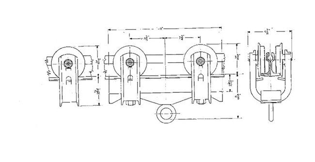 US Monorail 375 lb Capacity Two Wheel Trolley - Image 2