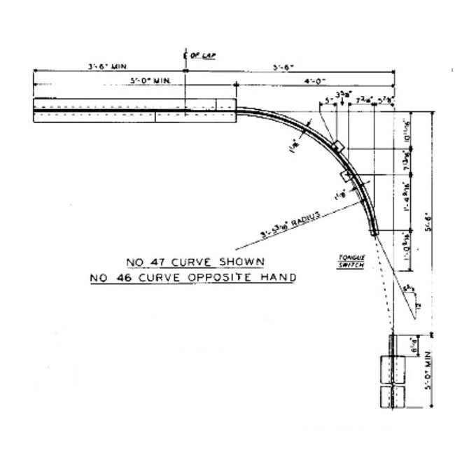 Electrified Right Hand Reinforced Curve for Monorail Switches - Image 2