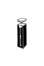 UV-VIS Type 18BM Black Masked Micro Cell, 10mm Lightpath, 'Q' Silica, UV Grade - Image 1