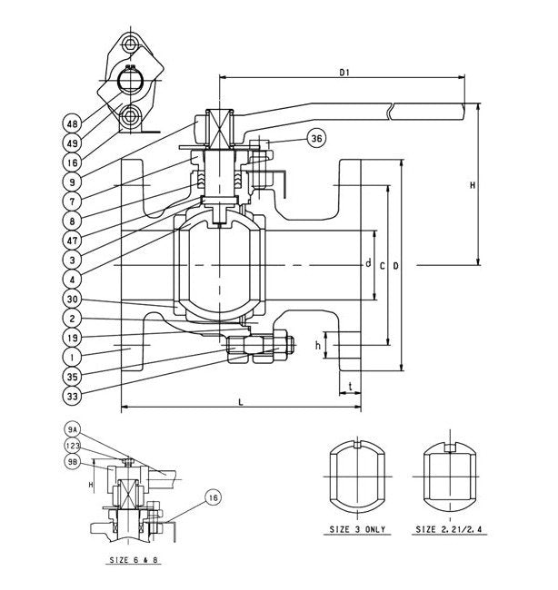 125 PSI Cast Iron Ball Valve Class 125 - Image 1