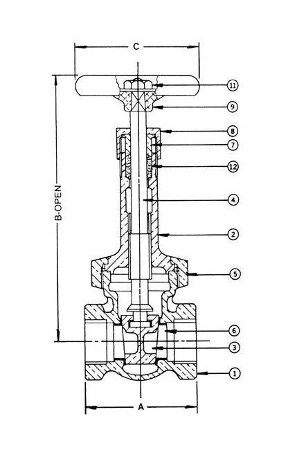 Heavy Duty Bronze Gate Valve - 25.40mm - Image 2