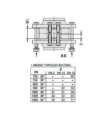 DIN Butterfly Valve EVS Series, DN300, PN6, Gear Operated - Image 5