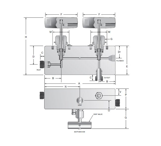 MPI™ MADBN Series Double Block and Bleed Needle Valve - Image 2