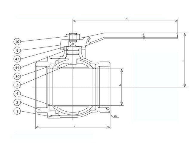 Bronze Vented Ball Valve - Threaded End, 150 PSI - Image 1