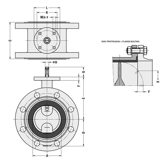 DIN Butterfly Valve DN600 - Series EVFS Double Flanged - Image 2