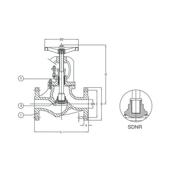 Bronze Globe Bolted Bonnet SDNR Valve - PN 16 - Image 1