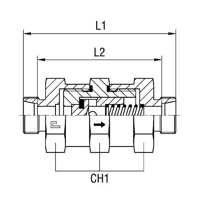 Equal Non Return Valve - Heavy Duty Stainless Steel Body - Image 2
