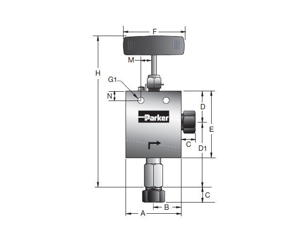 Parker MAN Series Needle Valves - 2-Way Replaceable Seat Valves - Image 2