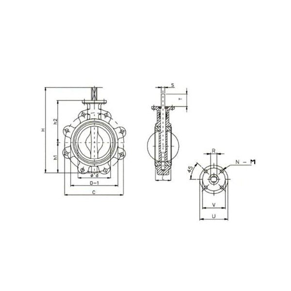 DIN PN16 Full Lug Butterfly Valve - Series 52 - Image 1