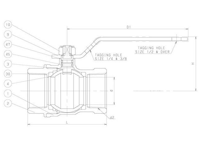 Brass Ball Valve with Double O-Ring Stem Seals - Image 1