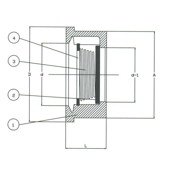 Bronze Wafer Disc Check Valve - Image 2