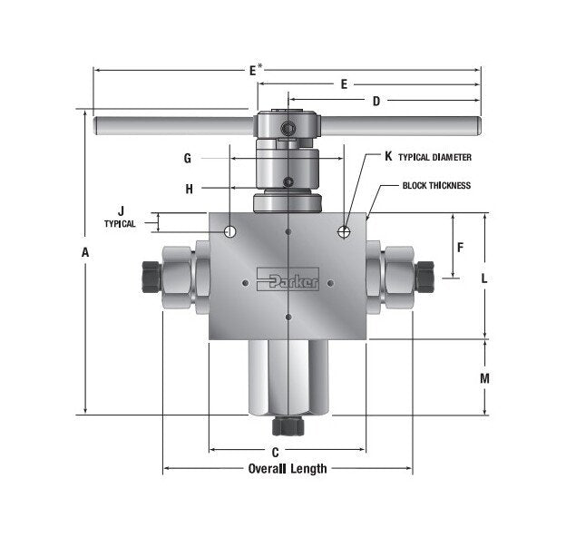 MPI™ MAB Series 3 Way Ball Valves - 10000 psi, 3/4 MPI™ Connection - Image 2