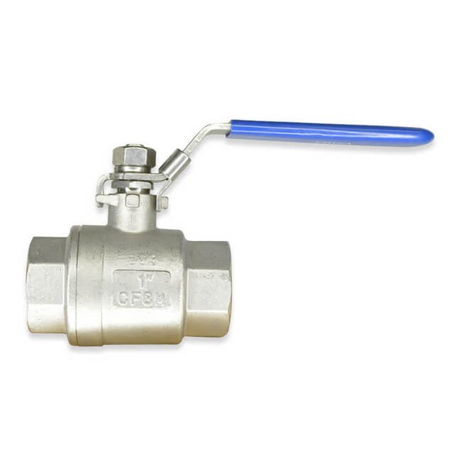 VBW Series 1-1/4 Inch (in) Size Female Full Port 2-Way Metal Ball Valve - Image 1