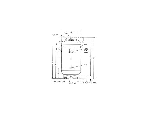 ASME Certified 80 Gallon Vertical Air Receiver - 24 Inch Diameter - Image 2