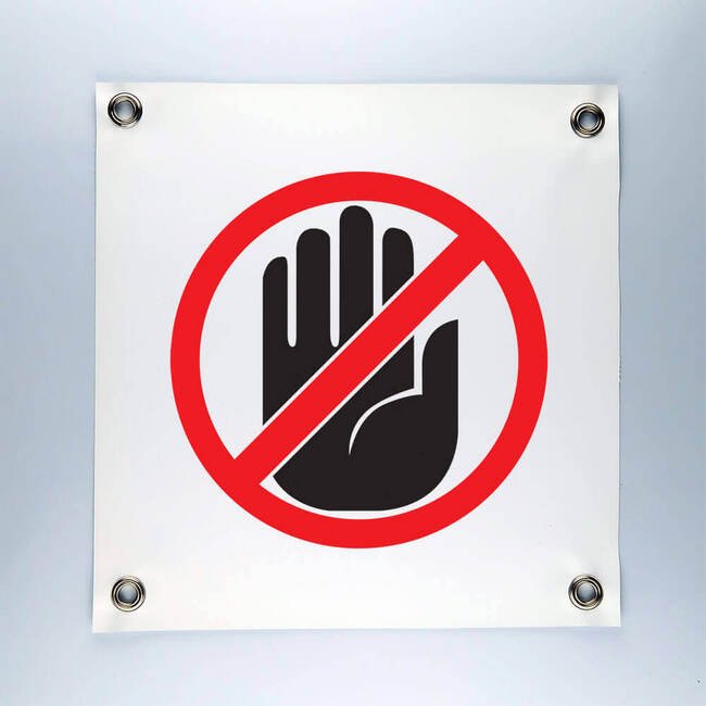 1ft x 1ft Vinyl Banner | Megastore DBP-BAN-1212 | Full Color | Hemmed & Grommeted - Image 1