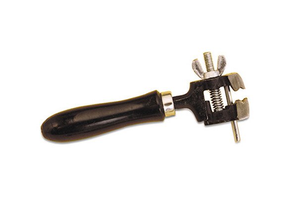 Grobet USA Hand Vise with Wood Handle 6-1/4 in - Image 1