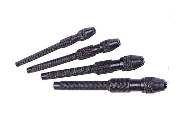 Precise 4 Piece Pin Vise Set with Range - Tool Steel Collet - Image 1