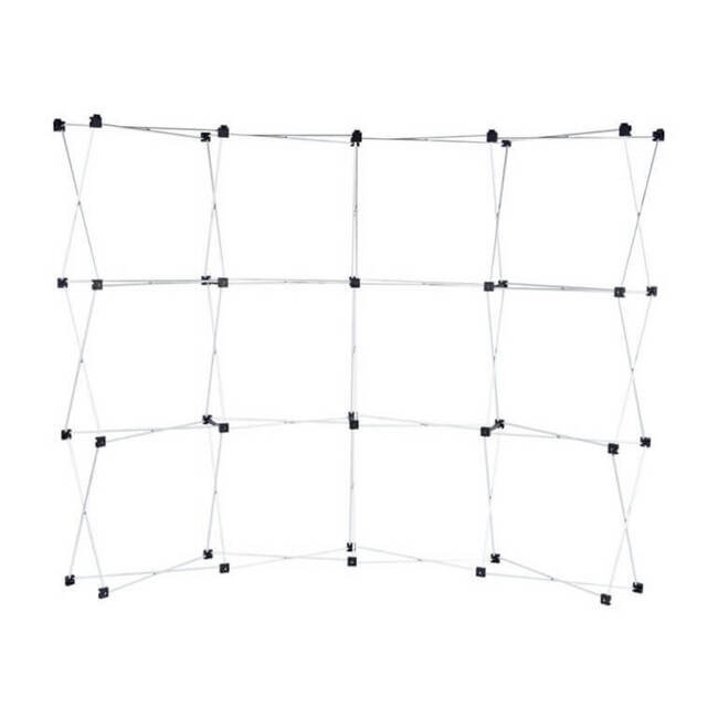 8ft Curved Aluminum Frame Hook and Loop Wave Pop Up Panel Display - Image 2