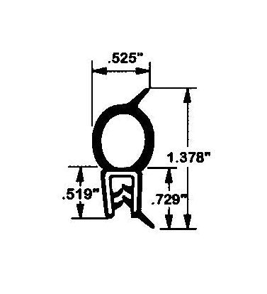 Dual Durometer EDPM Rubber Trim Seals with Segmented Steel Core - Image 2