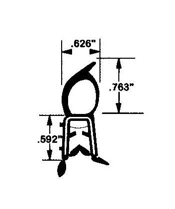 Premium Dual Durometer Trim Seals with Flexible Wire Cord - 25 ft Roll - Image 2