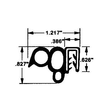 Dual Durometer EDPM Rubber Trim Seals with Segmented Steel Core - 82 ft Roll - Image 2