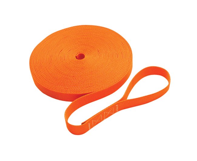 Suncor Orange Nylon Webbing Single Jackline with Loop - 55 ft - Image 1