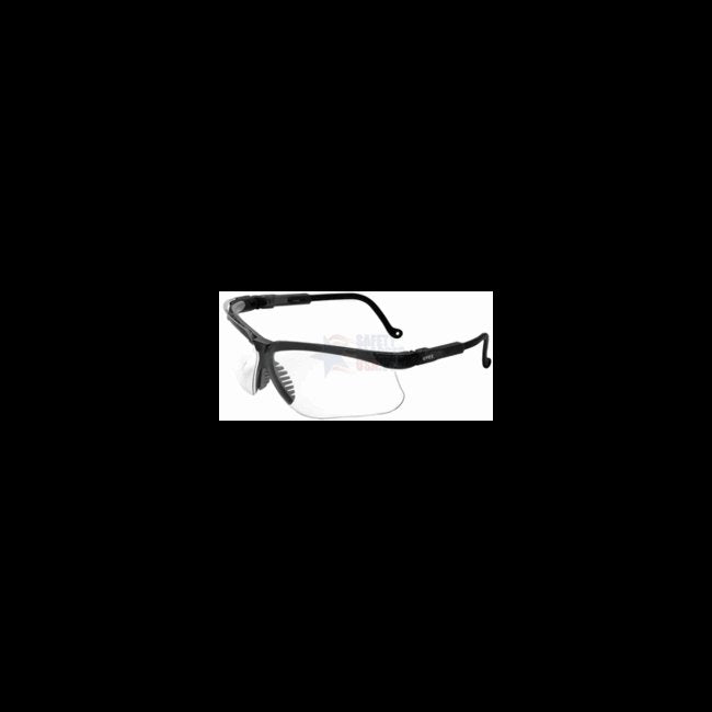 Uvex Genesis Black Clear Lens Wraparound Welding Safety Glasses - Image 1