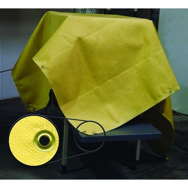 Heavy Duty Fiberglass Heat Welding Blanket with Grommets - Image 1