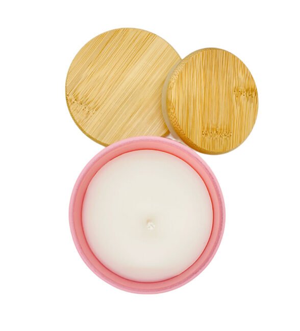 11oz Pink Private Label Scented Candle in Glass Tumbler - Image 5