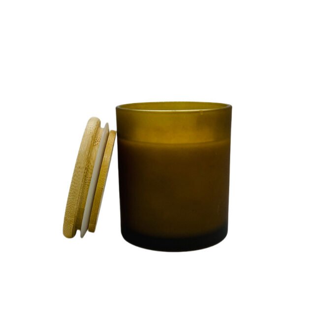 Premium Amber Wood Closure Scented Candle 11oz - Image 4