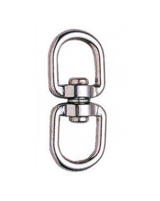 Nickel-Plated Rust-Proof Metal Swivel - Light-Duty, 5/8" Eye, 2-3/8" Length - Image 1