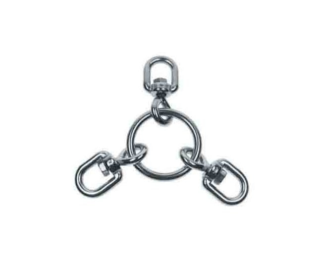 Stainless Steel Swivel Ring with Triple Swivel Design - Image 1