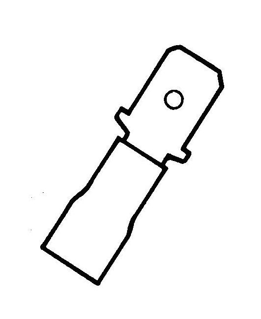 Male Insulated Heat Seal Wire Terminals - Pack of 5, 22-18 Gauge, 1/4" Stud - Image 2