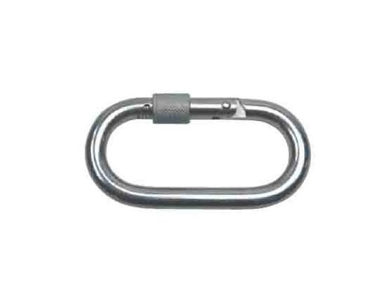 Stainless Steel Oval Snap Hook with Screw Nut - Type 316 SS T316 - 5/16" - Image 1